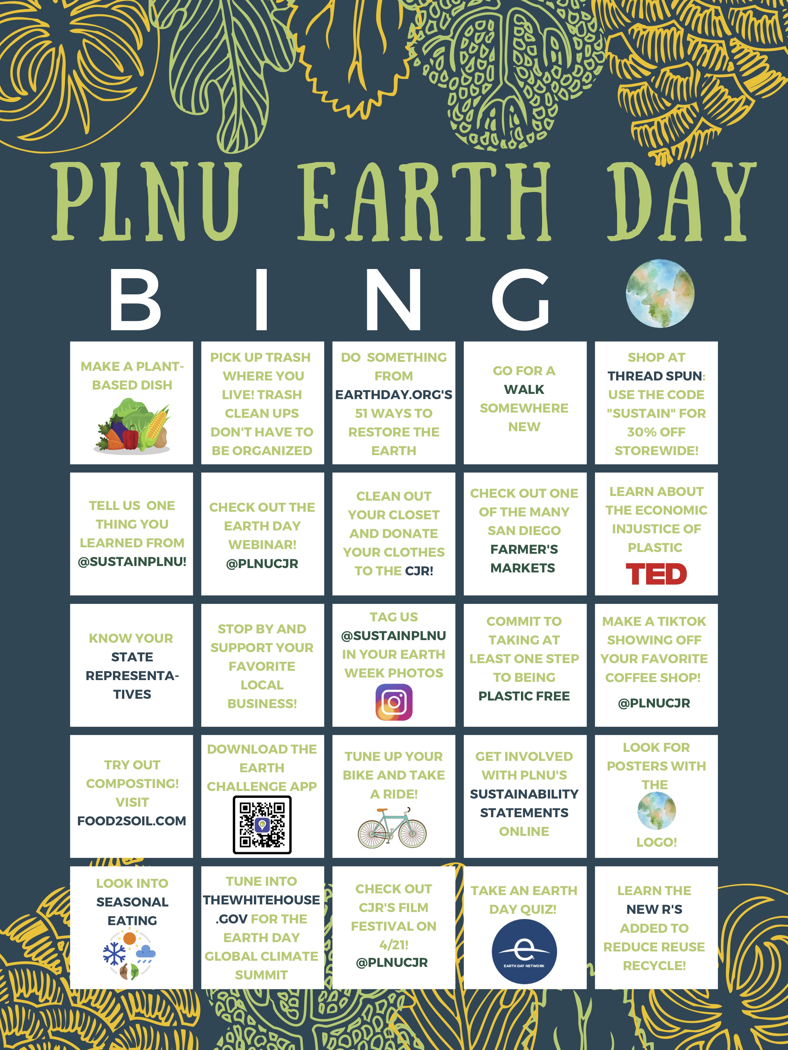 2021 Earth Day Bingo