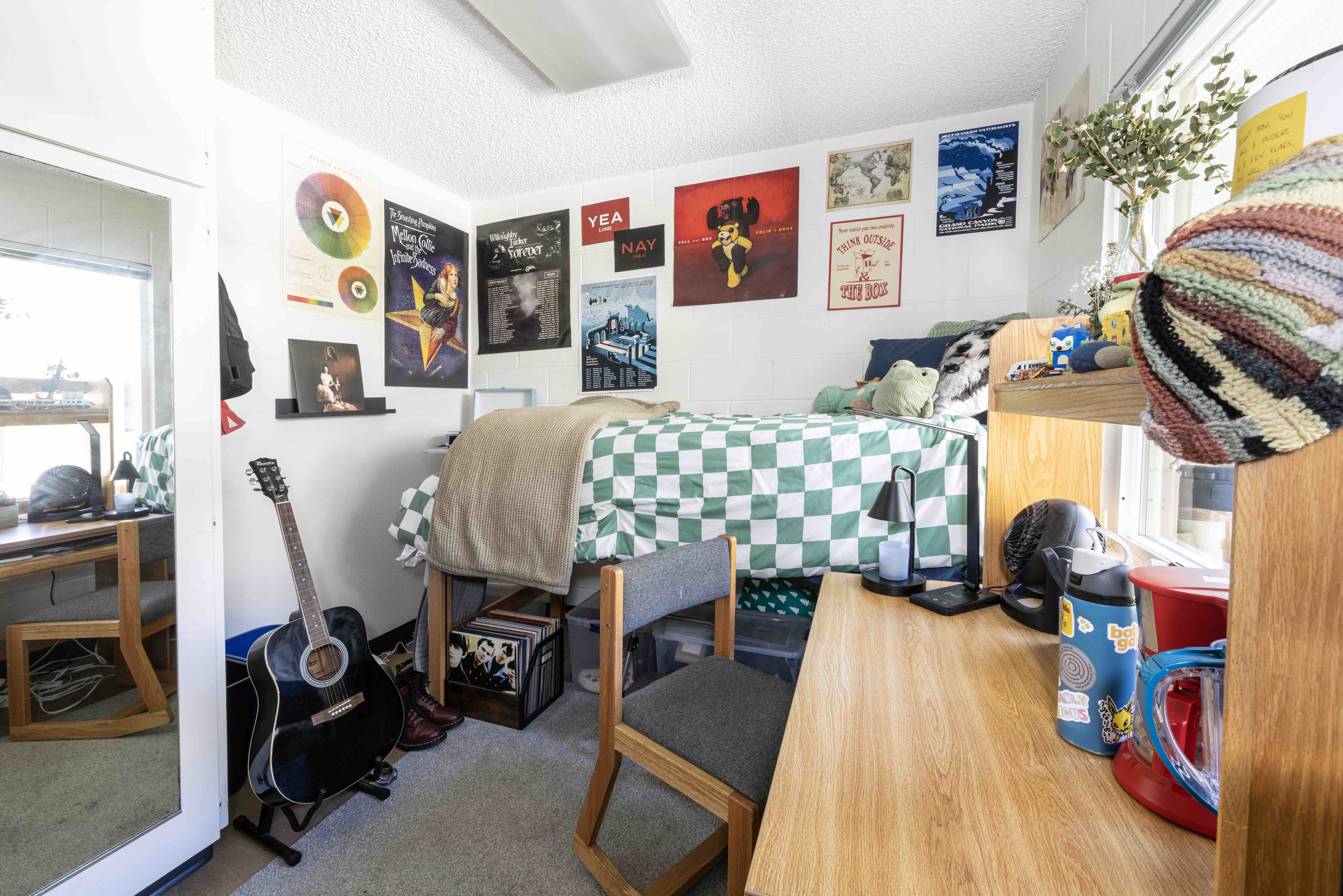 PLNU student's bedroom in Goodwin Hall.
