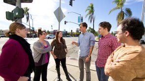 Students engage in discussion as part of PLNU's Community Classroom in City Heights.