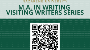 QR Code Version of Visiting Writers Series Title Graphic