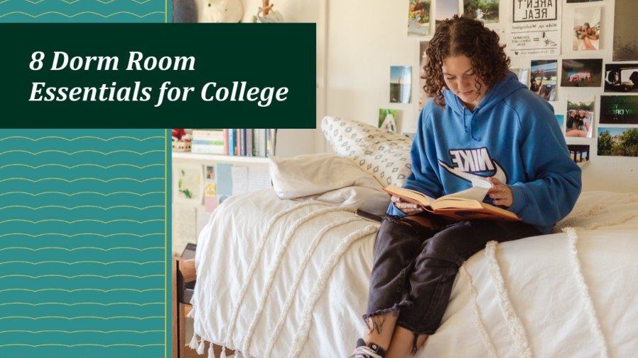 PLNU student utilizing the dorm essentials for college