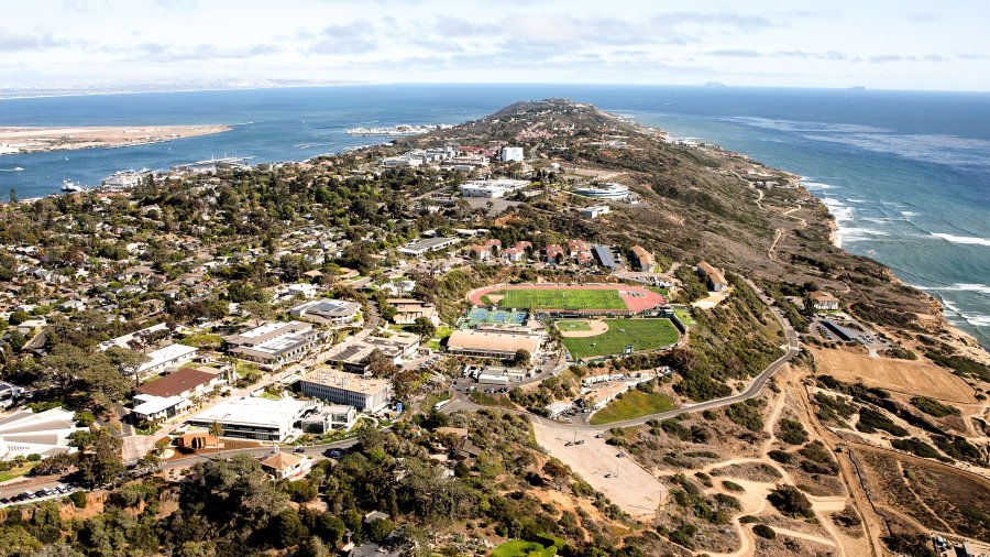 A drone perspective of Point Loma