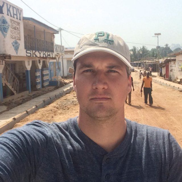 Pieter Baker on the streets of Sierra Leone