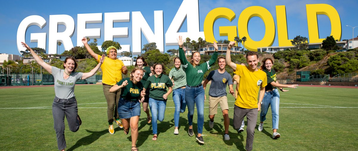 students running on the soccer fielf for Green4Gold fundraiser