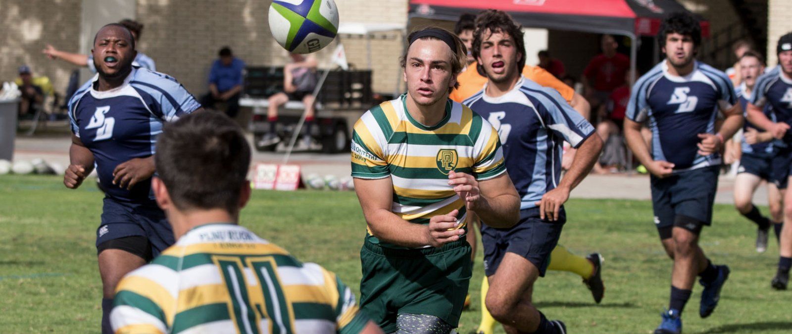 PLNU's rugby team competes against the University of San Diego in a local tournament.