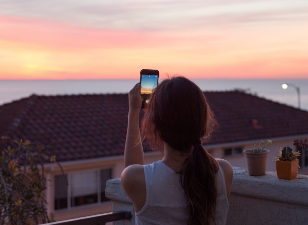 Sunset view over the Flex Apartments