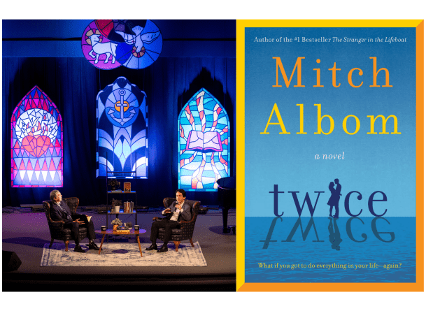 Mitch Albom and Dean with Twice Book Cover