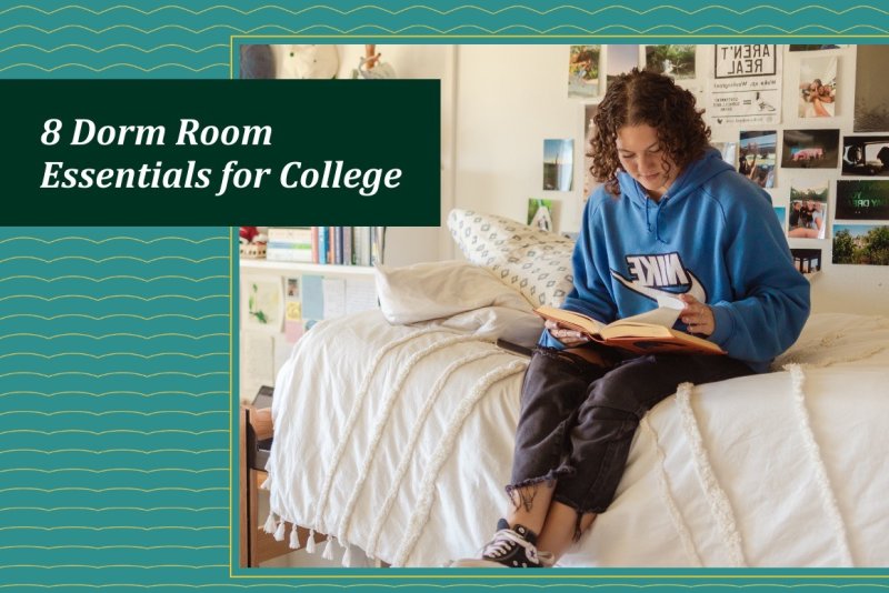 PLNU student utilizing the dorm essentials for college