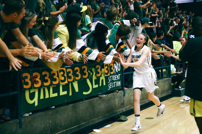 Students cheering