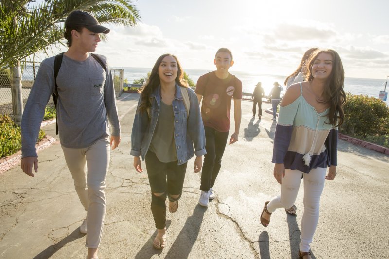 Group of students walking