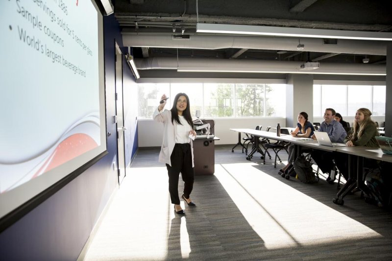 Business Student Giving Presentation