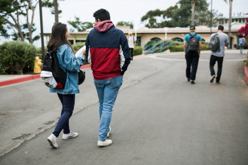 Students walking 