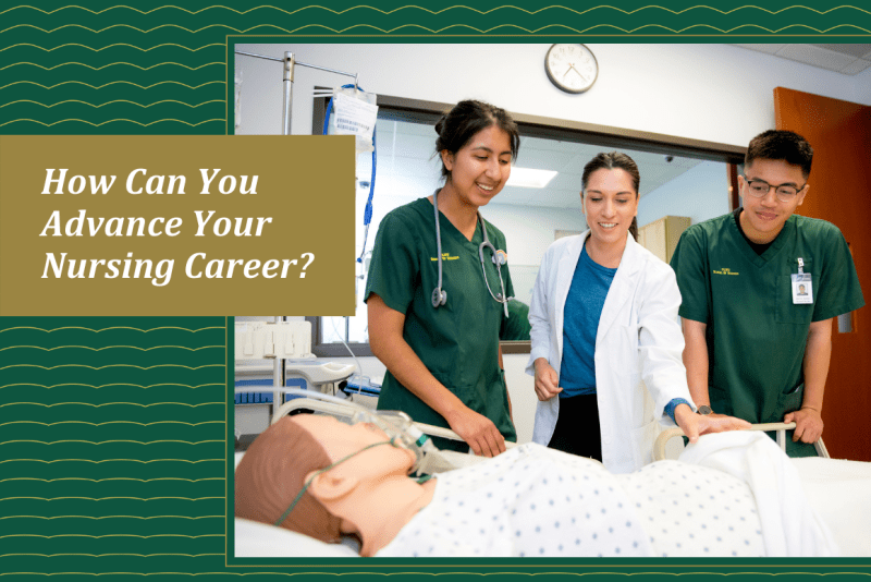 Student nurses with a doctor in an engaging learning environment. 