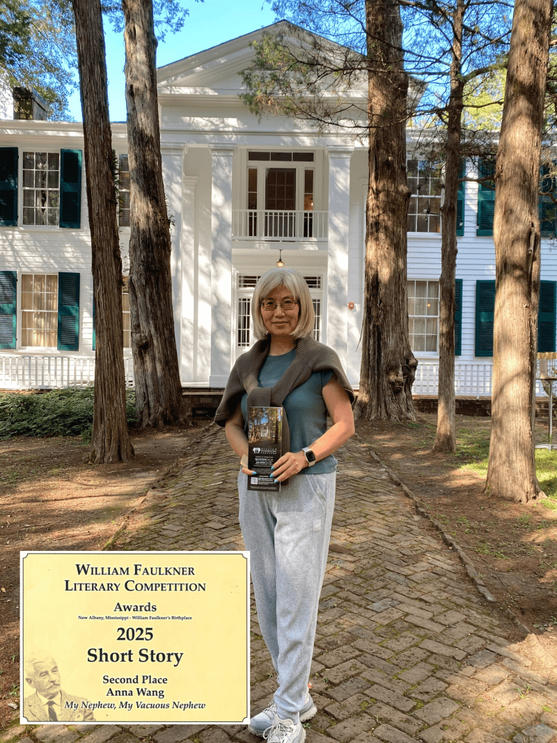 Anna Wang at Rowan Oak, home of William Faulkner.