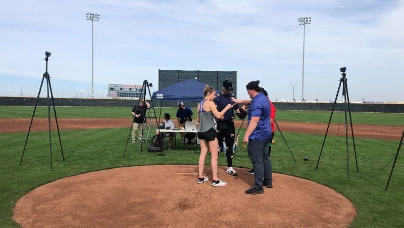 Kinesiology Students Running Pitching Biomechanics Research