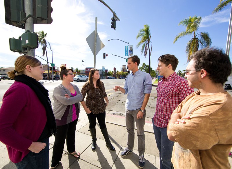 Students engage in discussion as part of PLNU's Community Classroom in City Heights.