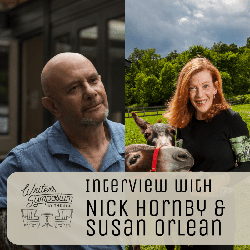 Symposium Interview Image for Nick Hornby and Susan Orlean 2024