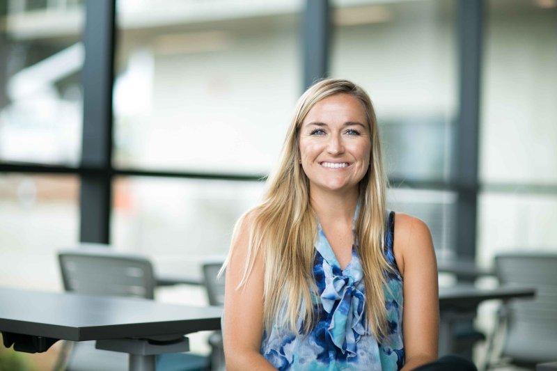 student smiling at the camera 