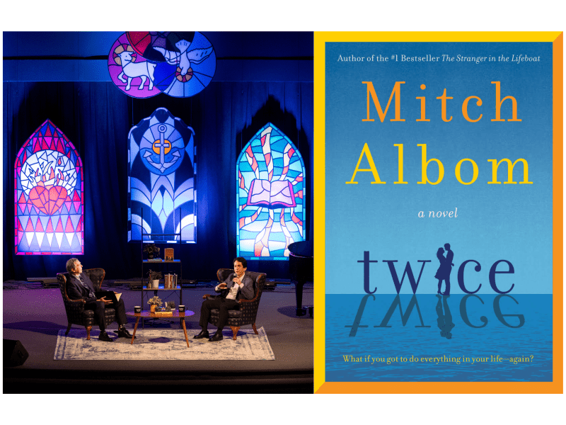 Mitch Albom and Dean with Twice Book Cover