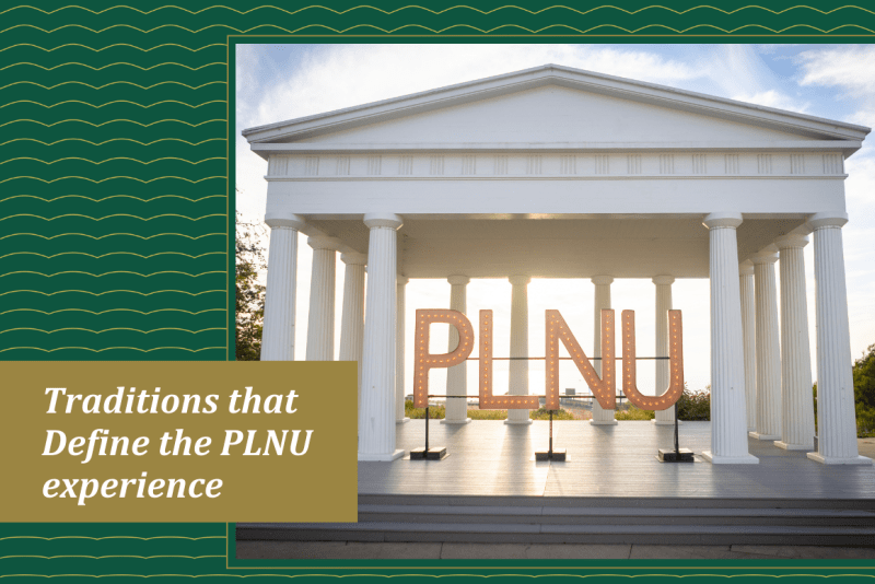 PLNU signage in the Greek Theater 