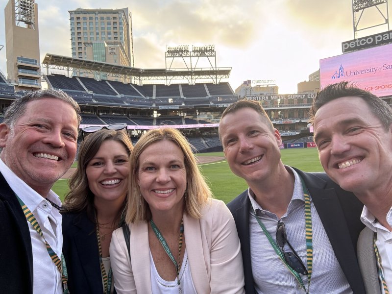 Dr Randal Schober with Deans EDC Dinner at Petco Park