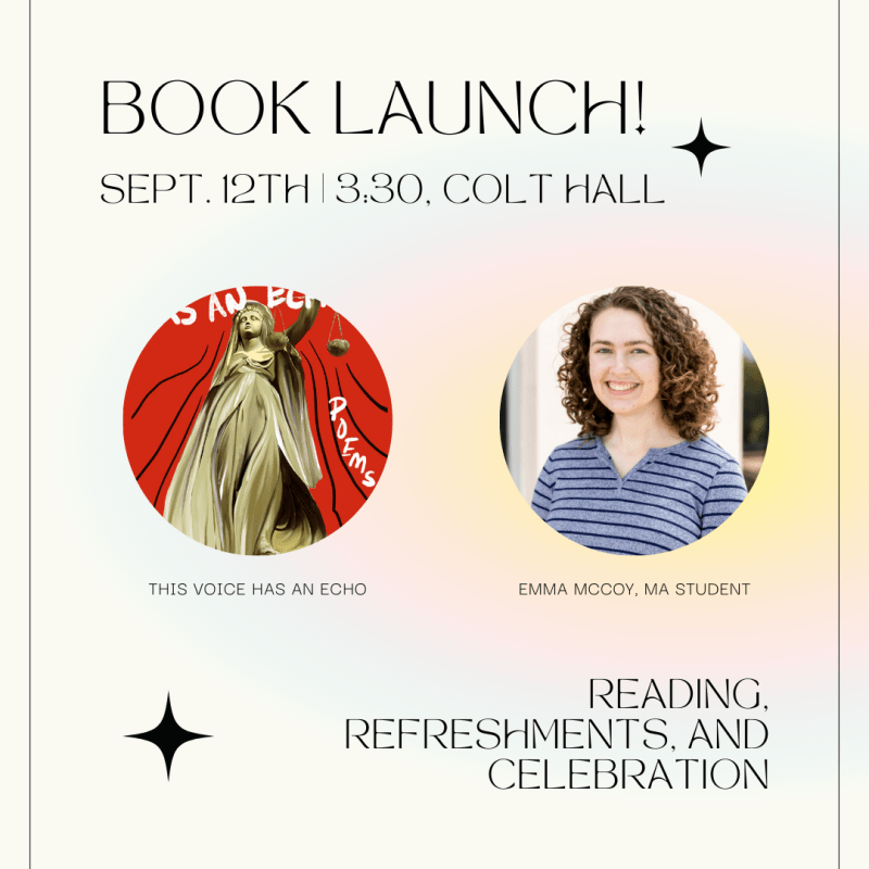 Emma McCoy Book Launch Flyer