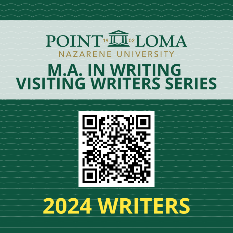 QR Code Version of Visiting Writers Series Title Graphic