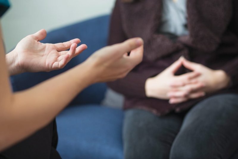 PLNU clinical counseling student works with a client