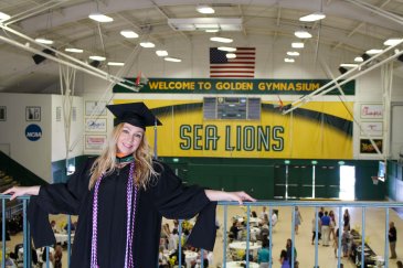 Roberta Orozco at PLNU graduation ceremony