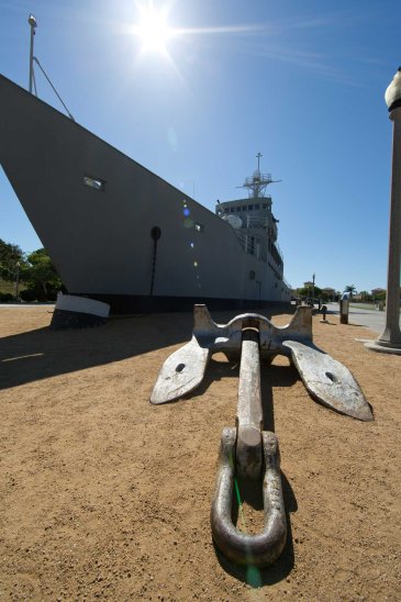 Navy Ship Outside of Liberty Station Campus