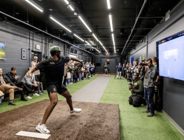 Pitcher in the new biomechanics lab